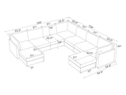 Modular Sectional With Custom Configuration