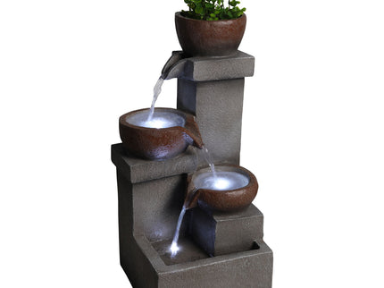 LED Waterfall Fountain Outdoor For Garden - Gray
