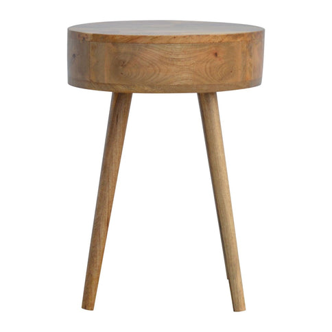 Nordic Chestnut Circular Nightstand