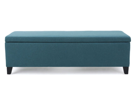 Contemporary Storage Ottoman Bench With Upholstery