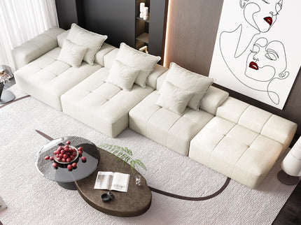 Modern Oversized Diy Combination Modular Sectional Sofa With Pillows