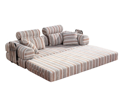 Convertible Sleeper Sofa Bed With High Density Compressed Sponge, Upholstered Couch For Living Room