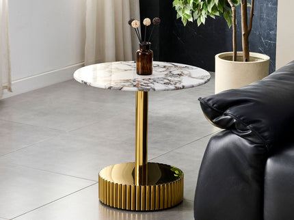 End Table For Living Rooms - Gold / White