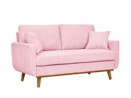 Upholstered Loveseat With Arms And Pillows