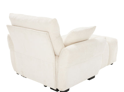 Ergonomic Single Seater Sofa With Ottoman, High Resilience Support Cushions