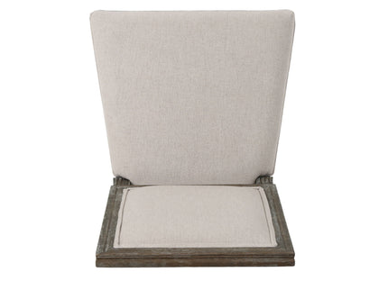 Traditional Style Dining Chair Set With Fabric Upholstery