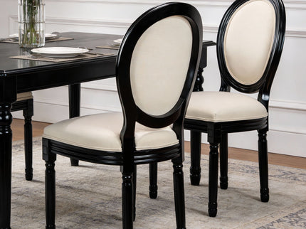 Upholstered & Round Back Dining Chairs (Set of 2)