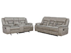 Light Brown / 2 Pc. Sofa, Loveseat