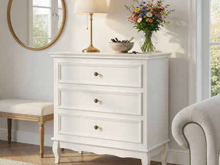 3 Drawer Dresser - White