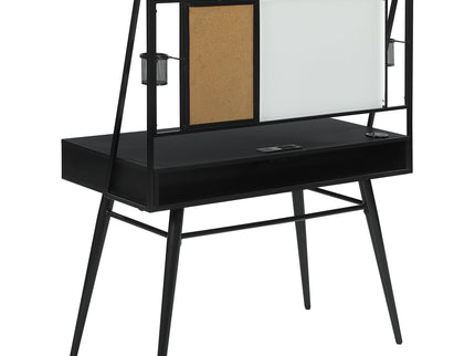 Darby - Writing Desk With USB Ports - Black