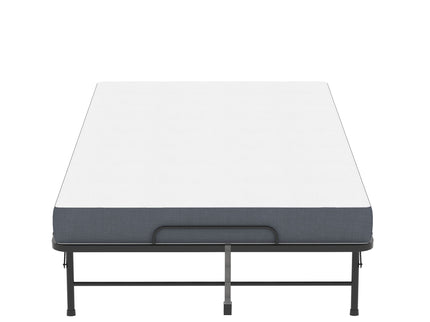 Twin Wide Folding Bed For Tall People, Extra Long & Wide Rollaway With Memory Foam, Heavy-Duty Capacity Guest, Spacious Portable Cot - Black