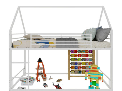Bunk Bed With Safety Guardrails, No Box Spring Needed