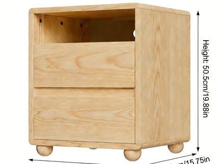 Nightstand With 2 Drawers And Shelves