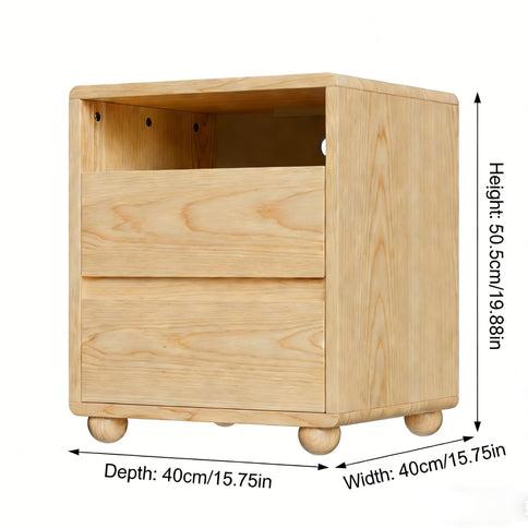 Nightstand With 2 Drawers And Shelves