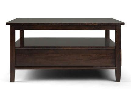 Warm Shaker - Square Coffee Table - Tobacco Brown