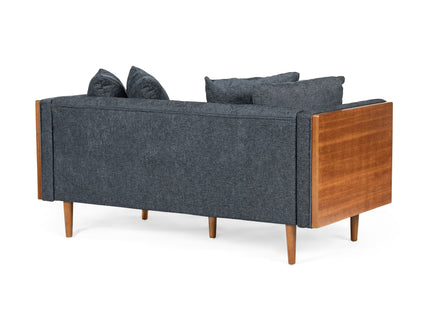 Retro Modern Loveseat With Button Tufted Upholstery