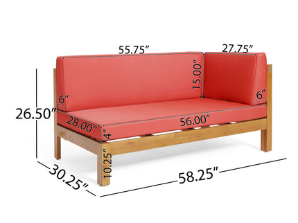 Brava - X Back Corner Bench With Coffee Table