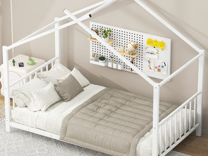 Metal House Platform Bed With Modern Design And Durable Frame