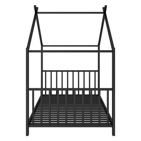 Metal House Platform Bed With Modern Design And Durable Frame