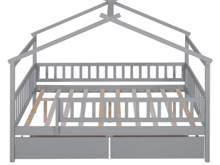 House Bed With 2 Drawers
