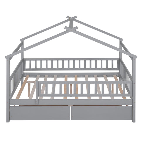House Bed With 2 Drawers
