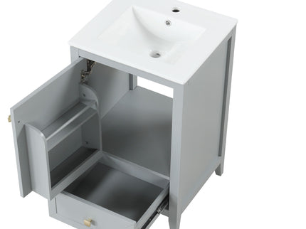Bathroom Vanity With Sink, Soft Closing Cabinet Door, Storage Rack And Drawer