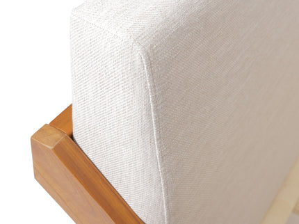 Okioki - Charleston Fabric Upholstered Acacia Wood Bed