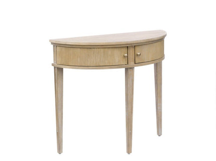 Vintage Inspired Storage Console Table With Fluted Doors