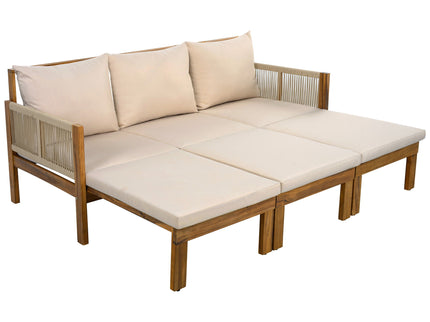 Outdoor 3 Seat Patio Sunbed
