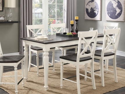 Dining Table With Leaf, Expandable - Brown