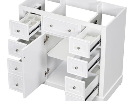 Modern Bathroom Vanity Base Only With 1 Cabinet And 6 Drawers