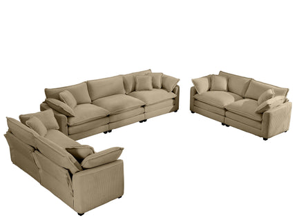 Elegant Oversized Sectional Sofa Set With Deep Seats And Flexible Layout