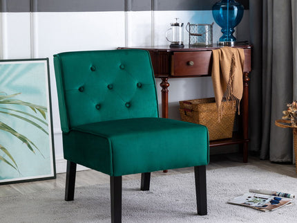 Reese - Living Room Armless Button Tufted Pattern Accent Chair (Set of 2)