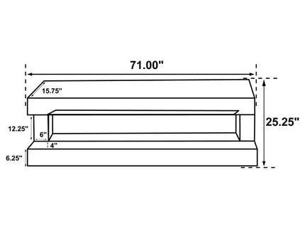 Vallerie 71-inch BT Speaker TV Stand Fireplace Console White