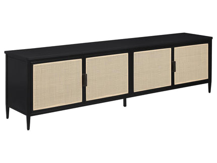 Amherst 4-door 78-inch Metal TV Stand Media Console Black