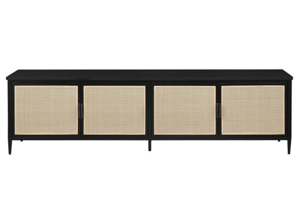 Amherst 4-door 78-inch Metal TV Stand Media Console Black