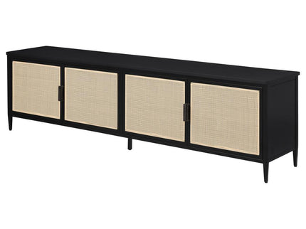 Amherst 4-door 78-inch Metal TV Stand Media Console Black