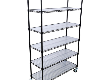 6 Tier 6000Lbs Capacity Nsf Metal Shelf Wire Shelving Unit, Heavy Duty Adjustable Storage Rack With Wheels & Shelf Liners For Commercial Grade Utility Steel Storage Rack
