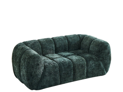 Quilted Cloud Sofa With Rounded Armrests And Piano Key Backrest Design