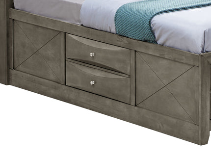 Modern Design Storage Bed With Bookcase Headboard