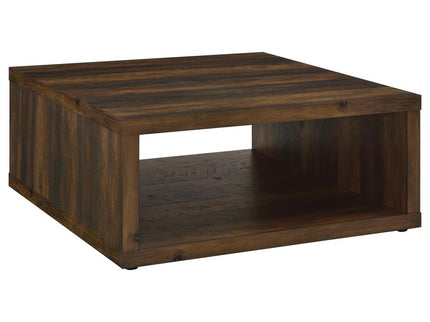 Payne Wood Coffee Table with Shelf Distressed White