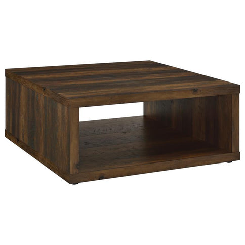 Payne Wood Coffee Table with Shelf Distressed White