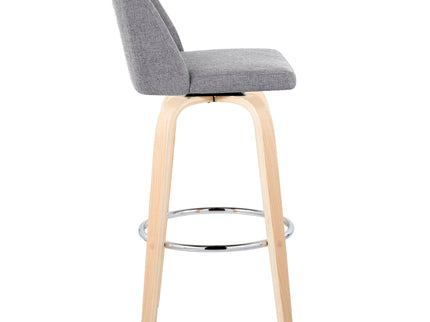 Toriano - Contemporary Fixed Height Barstool & Swivel With Round Footrest (Set of 2)