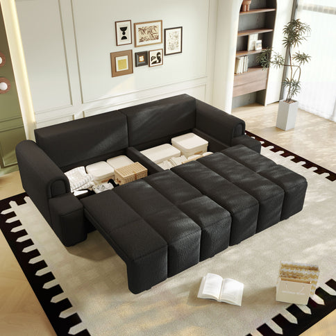 4 Seater Modern Couch With Seats Storage