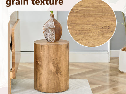 Cylindrical End Coffee Table, Living Room Furniture - Wood