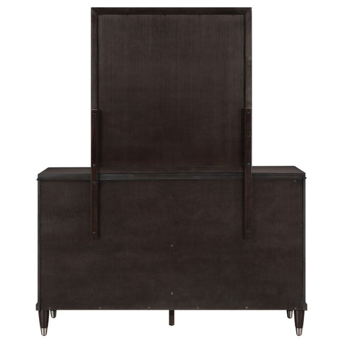 Navarro - 6 Drawer Dresser With Mirror - Brown