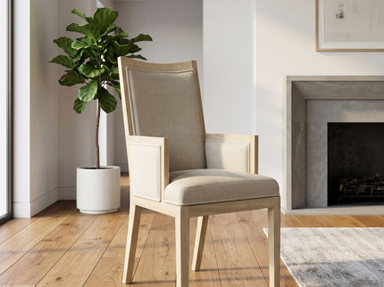 Adeline - Upholstered Arm Chair - Natural Wood Wash
