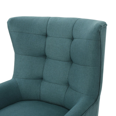 Club Chair With Rubberwood Legs