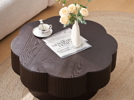 Modern Plum Blossom Shaped Coffee Table With Storage