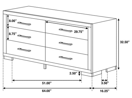 Polk - 5 Piece Queen Bedroom Set - Cappuccino